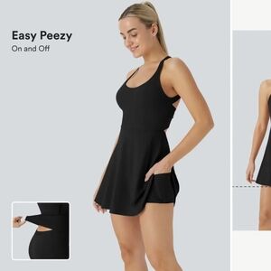 Black Athletic Skirt with Built-in Shorts